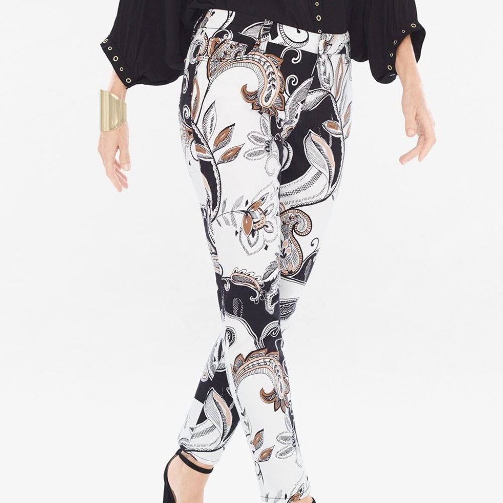 ZEN PAISLEY GIRLFRIEND ANKLE JEANS
